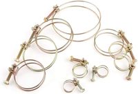 Collier de serrage réglable en acier à double fil pour tuyau, avec vis et boulons de verrouillage