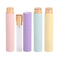 Flacon de parfum portable en stock, 10 ml, en plastique, format voyage, atomiseur de parfum rechargeable pour huiles essentielles et emballage cosmétique
