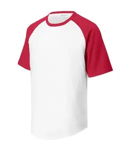 Wholesale EU/USA size short sleeve raglan T shirt men high quality custom logo 5.3OZ ring spun 100% cotton Tshirt for man