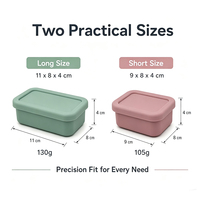 Boîte à lunch pliable en silicone pour l'organisation de la cuisine, boîte à bento en silicone hermétique, sans BPA, réutilisable