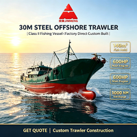 Bateau de pêche au thon et bateau de pêche commercial à la palangre de 30 m en acier avec GPS/AIS à vendre