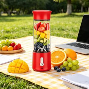 Práctica Licuadora Portátil Recargable por USB para el Hogar, Vaso Mezclador Eléctrico Pequeño para Jugos y Smoothies Caseros - Product Image 6