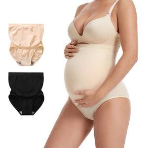 Ventes en gros de culottes de maternité confortables toute la journée, sans couture, taille haute, soutien de <span class=keywords><strong>grossesse</strong></span>, sous-vêtements pour femmes - Product Image 2