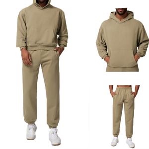 Sweat à capuche athleisure tendance pour homme, style tendance, tissu tricoté, sweat à capuche ample, survêtement de fitness pour l'automne - Product Image 6