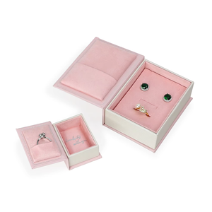 Caja de Joyería Rectangular de Terciopelo con Logotipo Personalizado, Mini Caja Roja para Guardar Anillos, Embalaje de Regalo Pequeño de 4.5x6x3cm - Product Image 5