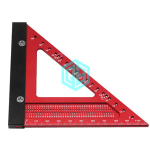 Règle triangulaire en alliage d'aluminium pour le travail du bois Règle de mesure de positionnement à trou carré Outils de travail du bois - Product Image 4