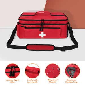 Trousse de premiers secours d'<span class=keywords><strong>urgence</strong></span>, étui de transport de médicaments, sangle réglable, organisateur de flacons de pilules multifonctionnel - Product Image 2