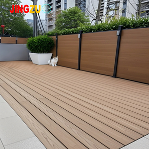 Planches de terrasse en composite solide WPC à effet bois, résistantes aux UV, avec longue garantie pour la décoration des sols de jardin - Product Image 3