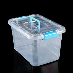 กล่องเก็บของพลาสติกใสพร้อมฝาปิด แบบซ้อนได้ รูปทรงสี่เหลี่ยมผืนผ้า สำหรับจัดเก็บของเล่น เสื้อผ้า ขนม ผลิตที่เจ้อเจียง - Product Image 2