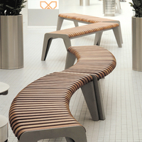 Meubles d'extérieur personnalisés, banc de rue, banc de patio en bois long