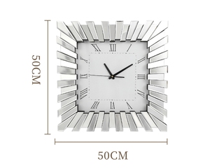 <span class=keywords><strong>Reloj</strong></span> de pared de moda con personalidad cuadrada de luz de lujo, <span class=keywords><strong>reloj</strong></span> decorativo para el hogar, <span class=keywords><strong>reloj</strong></span> de pared con espejo - Product Image 4