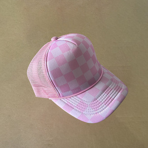 Casquette de baseball 5 panneaux de haute qualité, logo personnalisé, sublimation, casquette de camionneur en maille tricolore vierge, casquette de camionneur en mousse tricolore avec corde - Product Image 4