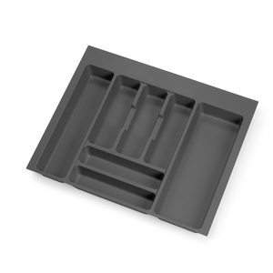 EMUCA Optima antracite grigio 600mm modulo cassetto cucina vassoio posate con 16mm 8333323 lati in plastica - Product Image 1
