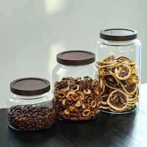 Set di vasetti di vetro di grande capacità all'ingrosso borosilicato resistente al calore bottiglia di vetro sigillata per cucina barattolo di vetro - Product Image 3