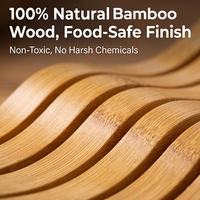 Porte-couteaux personnalisé en bambou et bois écologiques, anti-basculement, design durable, style moderne et minimaliste, pour une utilisation durable.