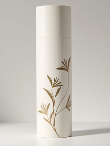 กล่องเทียนทรงกระบอกทำจากกระดาษแข็งย่อยสลายได้ เป็นมิตรกับสิ่งแวดล้อม พร้อมลายปั๊มฟอยล์  รับผลิตตามแบบ  รีไซเคิลได้  กระดาษแบบหายตัวได้  บรรจุภัณฑ์แบบ OEM - Product Image 5