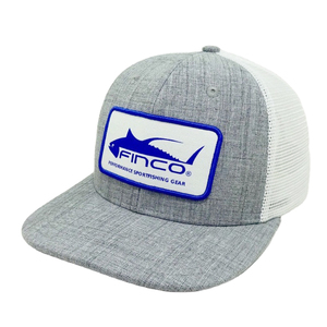 Casquette de camionneur Ri 112 avec écusson tissé personnalisé OEM Premium 6 panneaux casquettes de sport en maille grise pour hommes casquette de baseball unie et unie à visière - Product Image 1