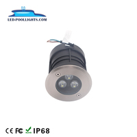 IP68 3000K Warmweiß SS 304 LED bis Hellblau 3W Boden einbau leuchte für Innenhof fußweg für Pool beleuchtung