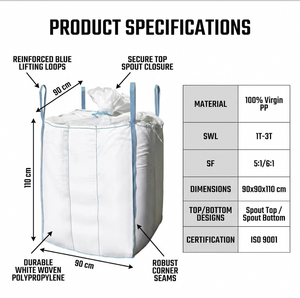 <span class=keywords><strong>Sac</strong></span> de 1000 kg pour déchets de <span class=keywords><strong>chantier</strong></span>, pour enroches, débris et briques, <span class=keywords><strong>sac</strong></span> jumbo FIBC, <span class=keywords><strong>sac</strong></span> tissé robuste, grand <span class=keywords><strong>sac</strong></span> de conteneurisation - Product Image 6