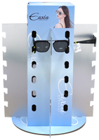 Présentoir Moderne Personnalisable de Luxe en Carton Ondulé Rotatif pour Lunettes – Conception Gratuite