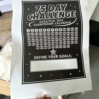 Póster Rascable de Lista de Deseos de Anime, Lista Interactiva de los 100 Mejores Animes, Decoración de Pared para Amantes del Anime