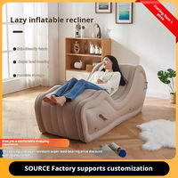 Nouveau Fauteuil Gonflable Moderne et Simple 2026, Chaise Longue et Fauteuil de Loisirs, Entièrement Automatique, Portable pour l'Extérieur, en PVC avec Coussin d'Air
