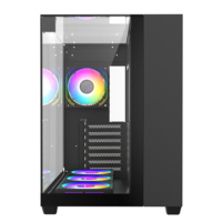 Boîtier PC AntarcChill à prix de gros, boîtier ATX Mid Tower pour gamer, boîtier de bureau, châssis d'ordinateur en verre trempé