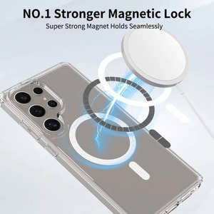 Funda Magnética para Samsung S25 Ultra con Carga Inalámbrica, Carcasa Transparente para Teléfono Móvil, Cubierta Trasera para S24 S25 Ultra - Product Image 2