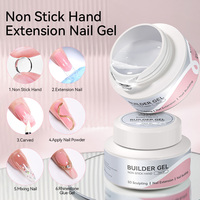 BORN PRETTY Gel de Construction Solide 60g Grande Capacité Transparent Blanc Antiadhésif Gel de Sculpture 3D pour Nail Art, Sculpture, Modélisation et Extension