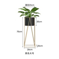 Rak Tanaman Logam dengan Pot Tanaman Modern untuk Sudut Ruangan, Rak Pot Bunga Besi untuk Dekorasi Rumah Ruang Tamu