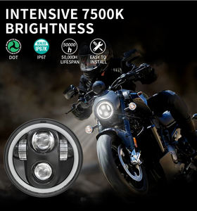 Faro de 5,75 pulgadas para motocicleta, luz Led <span class=keywords><strong>Rogue</strong></span> para explorador indio, piezas Bobber para Moto - Product Image 4