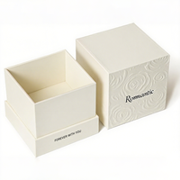 Boîte en papier vide personnalisée MJJ, ensemble cadeau de bougies de luxe, emballage avec ruban décoratif, revêtement UV, gaufrage, recyclable
