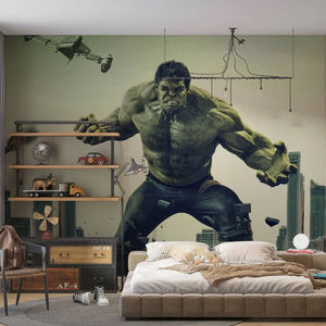 Papel Tapiz Removible Moderno con Diseño de <span class=keywords><strong>Hulk</strong></span> Superhéroe para Habitación Infantil, Decoración del Hogar, Diseño Botánico Impermeable para Sala de Estar - Product Image 4