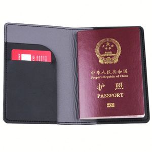 Set de Funda para Pasaporte y Etiqueta de Equipaje de Cuero PU Estilo Ejecutivo para Hombre y Mujer, con Bloqueo RFID, Porta Tarjetas de Crédito y Patrón de Letras con Logotipo Personalizado - Product Image 4