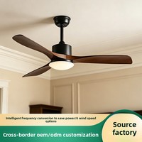 Ventilateur de plafond aspect bois 52 pouces, silencieux, moteur DC, télécommande, ventilateur de plafond décoratif, usine OEM ODM pour villas