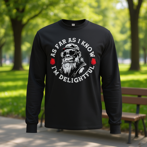 T-shirt à manches longues avec citation de Monkey Quote, je ne sais pas si je suis vraiment adorable - Product Image 3