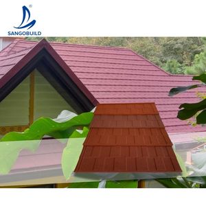 Tejas Metálicas con Recubrimiento de Piedra de Doble Color, Diseño Moderno, Precio de Fábrica de Materiales de Construcción, Acero Galvanizado Impermeable para Hoteles - Product Image 4