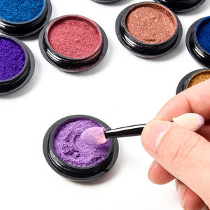 ทนอุณหภูมิสูงสัตว์เลี้ยงโฮโลแกรมเลเซอร์ทองกระจกเล็บลายนูนผงสำหรับเครื่องสำอาง - Product Image 4