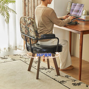 Silla de escritorio giratoria retro moderna para el hogar/oficina/dormitorio Silla de estudio con respaldo cómodo estilo de diseño de malla para uso en ordenador - Product Image 2