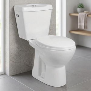 Asiento de inodoro de baño Irani estándar moderno, cubierta de asiento suave de acoplamiento cerrado, trampa S P, portátil sanitario de cerámica de dos piezas - Product Image 2