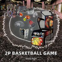 Machine de tir au basket-ball d'intérieur pour 2 joueurs, à monnayeur, jeu divertissant, personnalisable en anglais, Konghui KH-BH-01, prise UE, pour les 6 ans et plus