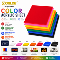 Plaque acrylique GORLDE haute brillance pour intérieur et extérieur, panneau plastique pour publicité, décoration, présentoirs et enseignes