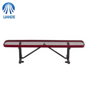 OEM 72" Modern Rectangular Steel Patio <strong>Bench</strong> for <strong>Garden</strong> Outdoor Park &amp; School Use-Durable &amp; Water Resistant - Product Image 3