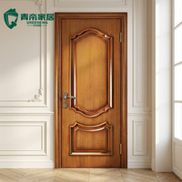 Puerta de Madera Sólida de Estilo Barroco Francés de Lujo, Personalizable, Tallada a Mano, para Entrada Principal de Villa, con Arco Superior, para Interiores
