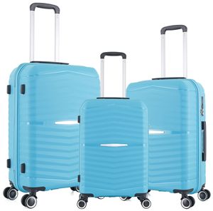 Ensemble de bagages à roulettes unisexe trois pièces avec tailles 20'', 24'', 28'', matériau PP, serrure incluse - <span class=keywords><strong>Vente</strong></span> flash, tendance et élégant - Product Image 2