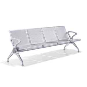 Sillas de espera Yu Min de 4 plazas, color plateado brillante, con pasamanos, para hospitales al aire libre y otros usos. - Product Image 4