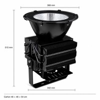 Projecteurs LED Extérieurs Étanches 65000lm 400W 6500K AC DC3030 Type Ailette Circulaire pour Grue à Tour, Usage Industriel et Commercial