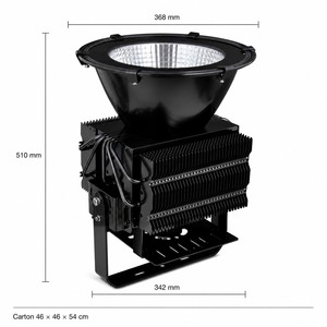 Reflector LED para Exteriores de 65000lm 400W, Tipo Aleta Circular, Resistente al Agua, 6500K AC DC3030, para Uso Industrial y Comercial - Product Image 5