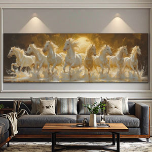 <span class=keywords><strong>Peinture</strong></span> à l'huile sans cadre de l'époque victorienne moderne, toile de cheval au galop, art mural, impression numérique <span class=keywords><strong>classique</strong></span> de luxe, numéros sur toile - Product Image 3