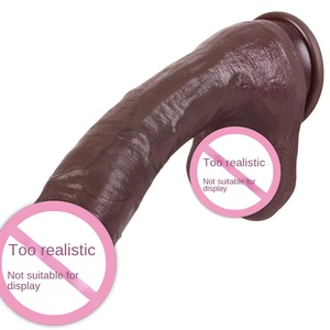 Gladiator Dildo en silicone liquide <span class=keywords><strong>double</strong></span> couche, texture chair douce, avec ventouse stabilisée, grande taille, pour femmes - Product Image 5